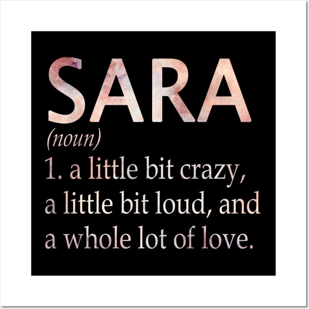 Sara Girl Name Definition Wall Art by ThanhNga